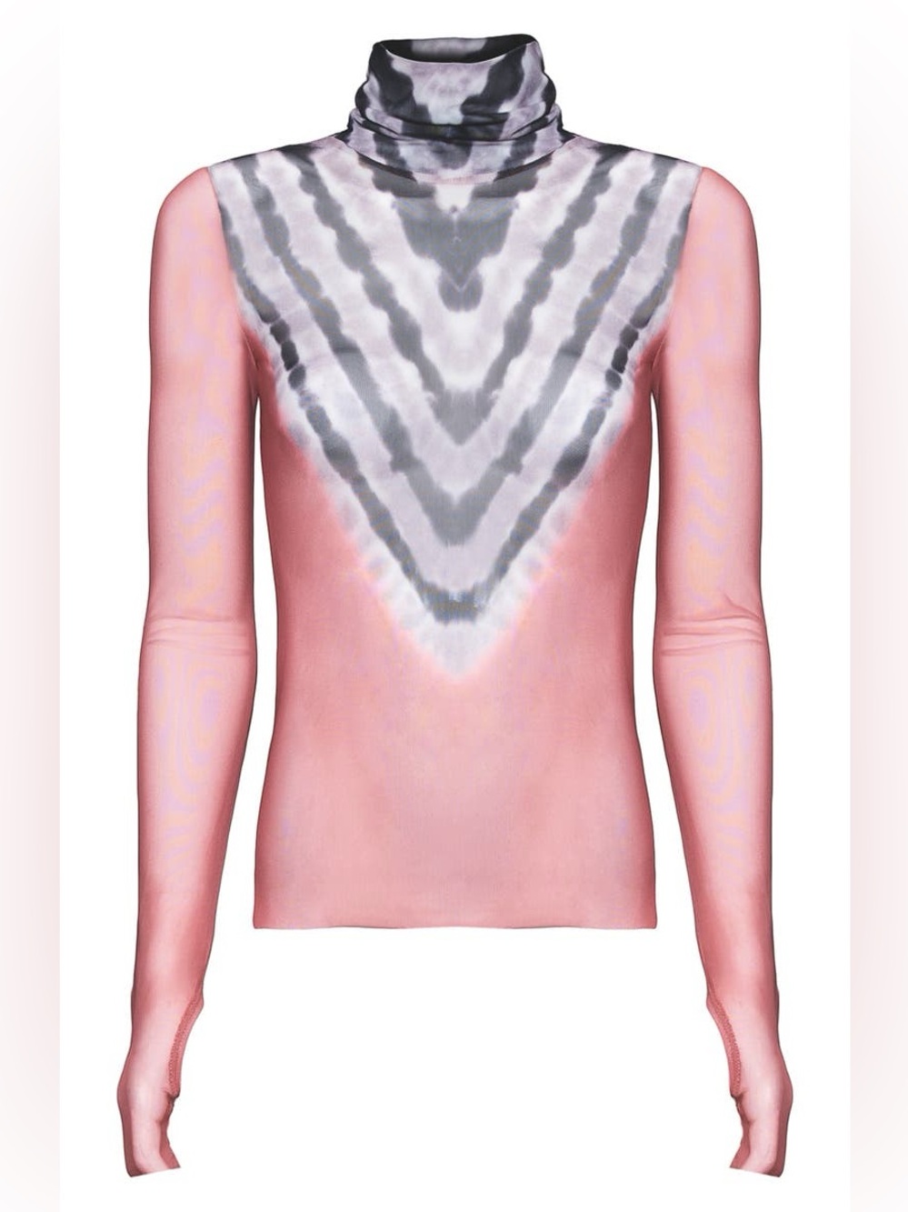 AFRM sheer turtleneck long sleeve top size S